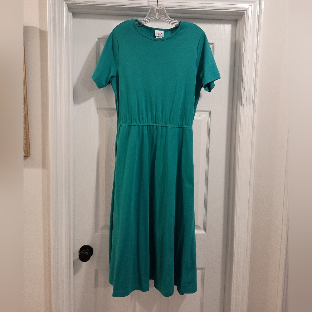 BFA Classics Vintage Modest Pullover Teal Dress size Medium